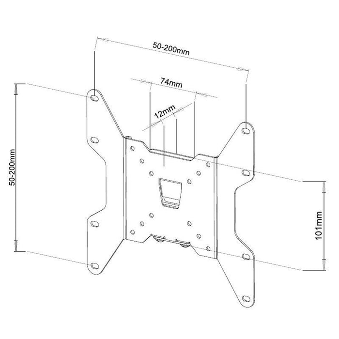 Techly Sieninis laikiklis TV LCD/LED/PDP 13-37'' 35 kg VESA slim juodas