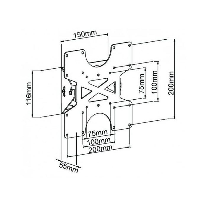 Techly Sieninis laikiklis TV LCD/LED/PDP 13-37'' 35 kg VESA palenkiamas juodas