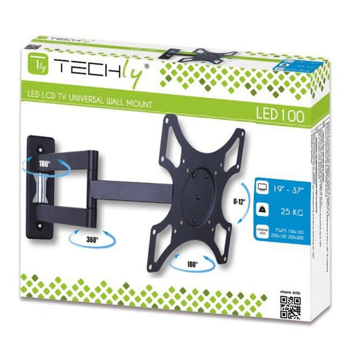 Techly Sieninis laikiklis TV LCD/LED/PDP 19-37'' 25 kg VESA juodas