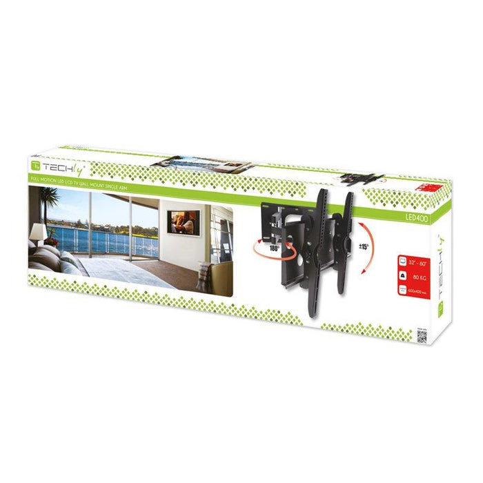 Techly Sieninis laikiklis TV LCD/LED/PDP 32-60'' 80 kg VESA reguliuojamas juodas