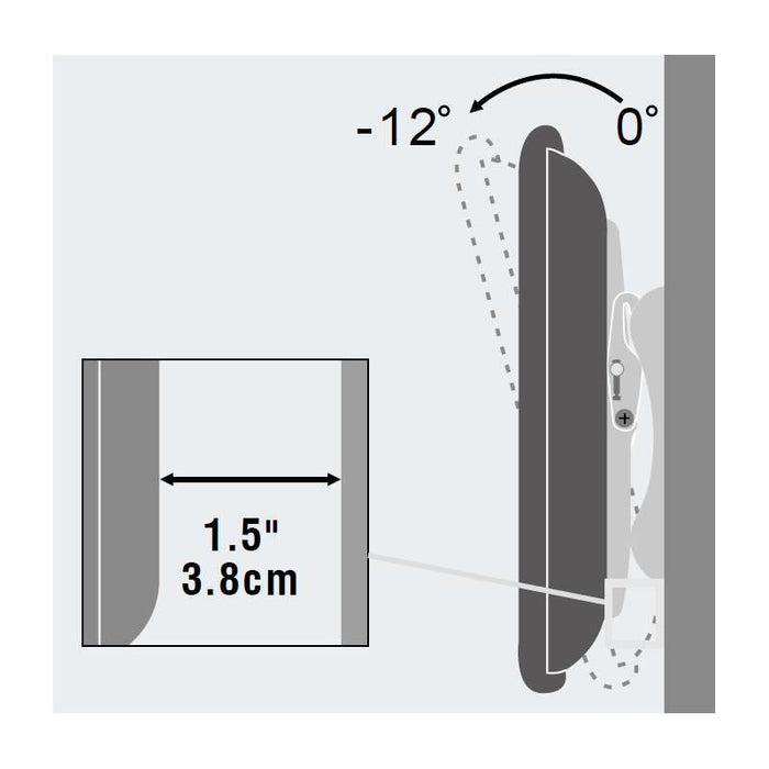 Techly Sieninis laikilis TV LCD/LED/PDP 32-60'' 80 kg VESA palenkiamas juodas
