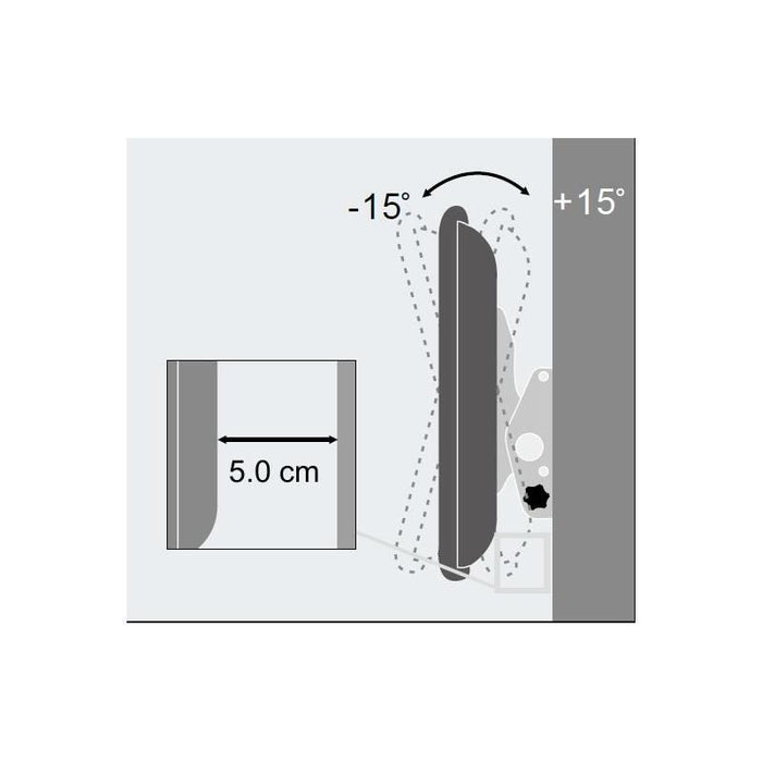 Techly Sieninis laikiklis TV LCD/LED/PDP 40-65'' 60 kg VESA palenkiamas juodas