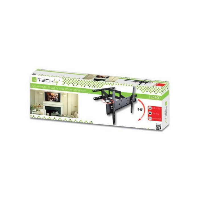 Techly sieninis laikiklis TV LCD/LED/PDP 23-55'' 70kg VESA pilna regul. juodas