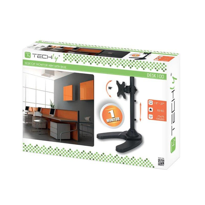Laisvai pastatomas laikiklis monitoriui Techly  LED/LCD 13-27'' 10kg VESA juodas