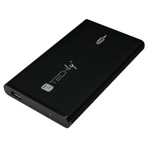 Techly HDD korpusas USB 2.0, IDE 2.5'', aliuminis, juodas