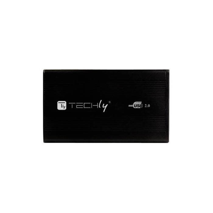 Techly HDD korpusas USB 2.0, IDE 2.5'', aliuminis, juodas