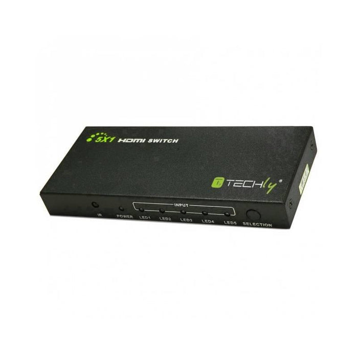 Perjungėjas Techly, HDMI 5/1, 5 įėjimai, 1 išėjimas, su pultu, 4K2K, 3D