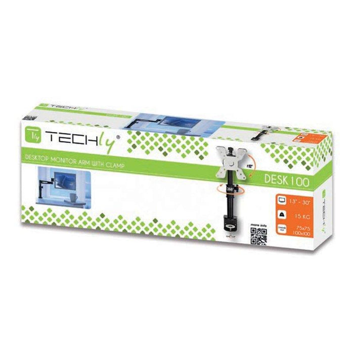 Laikiklis Techly monitoriams LED/LCD 13''-30'' 15kg reguliuojamas aukštis, juod.