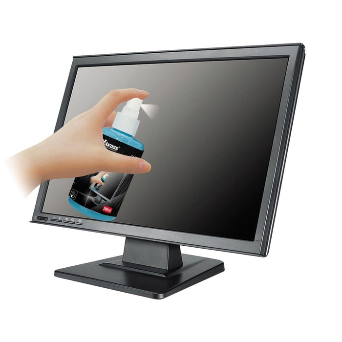 Rinkinys LCD ekranų valymui Vakoss - skystis 200ml/šepetėlis/servetėlė