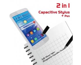 VAKOSS Pieštukas jautriais ekranais / tušinukas 2in1  SB-367 2-pack silver/black