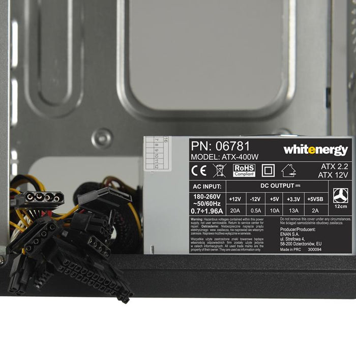 PC korpusas Whitenergy Midi Tower PC-3029 PSU 400W ATX 2.2 12cm
