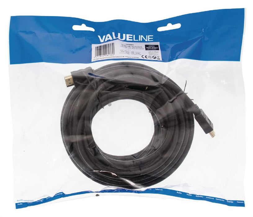 Kabelis HDMI Valueline High Speed Ethernet, HDMI - HDMI 7,50 m juodas