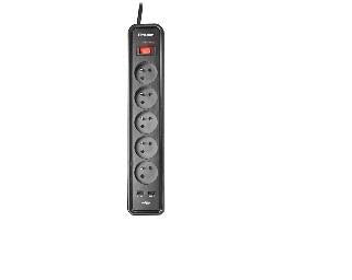 Maitinimo panelė Tracer Mobile readyl, 5 lizdai, 1.5m, Su jungikliu, Juoda
