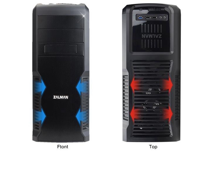 PC korpusas Zalman Z3 Midi Tower (be PSU, USB 3.0)