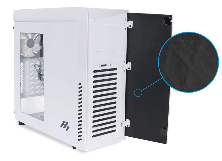 PC korpusas Zalman R1 Baltas, Mid tower, USB3.0