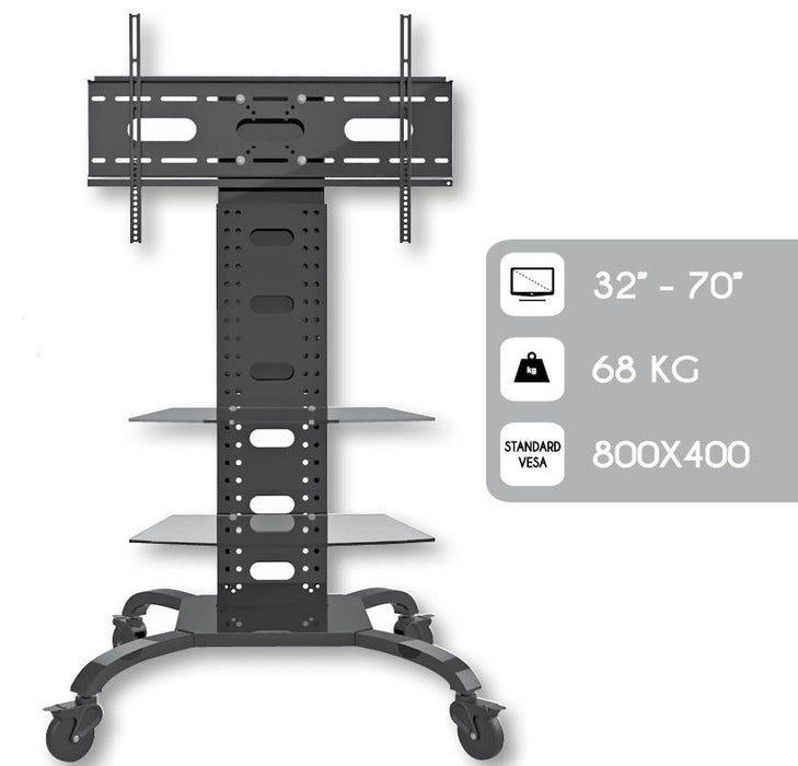 Mobilus stovas Techly skirtas TV LCD/LED/Plazma 32''-70'' VESA, reguliuojamas