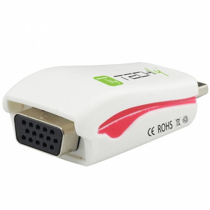 Techly Konverteris/ adapteris HDMI -->VGA M/F su audio, mini versija
