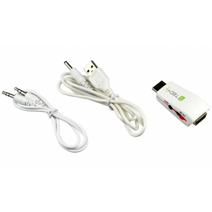 Techly Konverteris/ adapteris HDMI -->VGA M/F su audio, mini versija