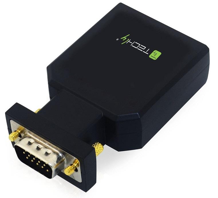 Techly VGA + 3,5mm audio HDMI konverteris adapteris M/F