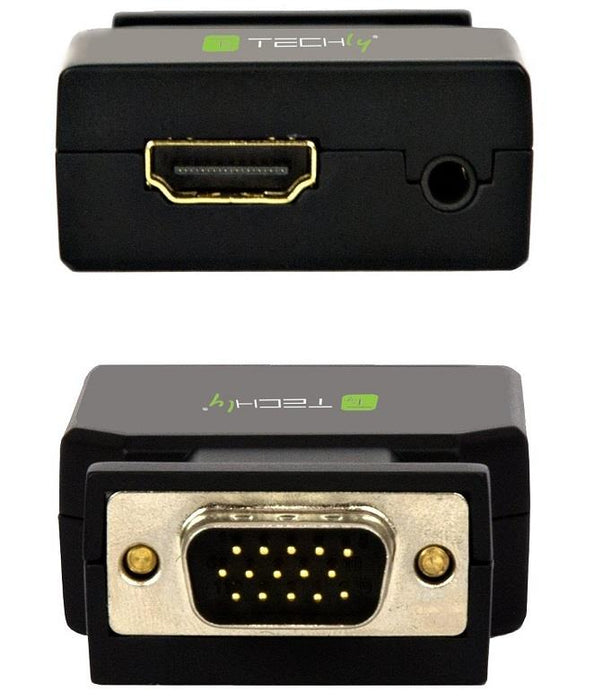 Techly VGA + 3,5mm audio HDMI konverteris adapteris M/F
