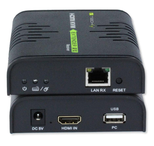 Techly HDMI KVM ilgiklis w/USB (pelė, klaviatūra) pagal Cat5 / 5e / 6 kabelio ik