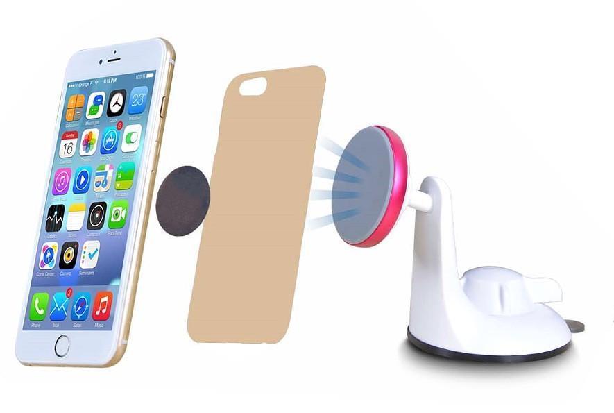 Techly magnetinis automobilinis telefono ar GPS laikiklis, baltas