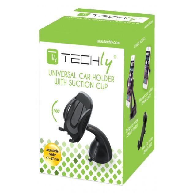 Techly universalus automobilinis priekinio stiklo laikiklis telefonams ir GPS
