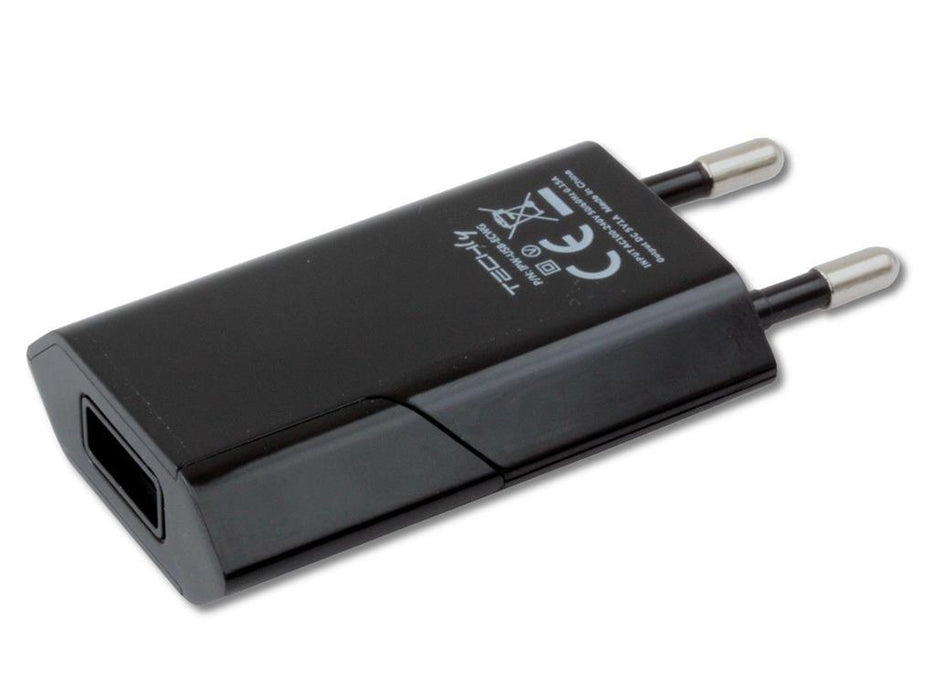 Techly plonas USB įkroviklis 230V -> 5V / 1A juodas
