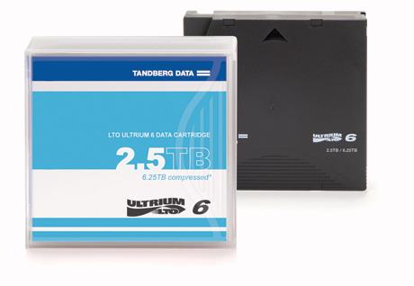 Tandberg Data Cartridge LTO-6 (Ultrium 6, LTO6) with case