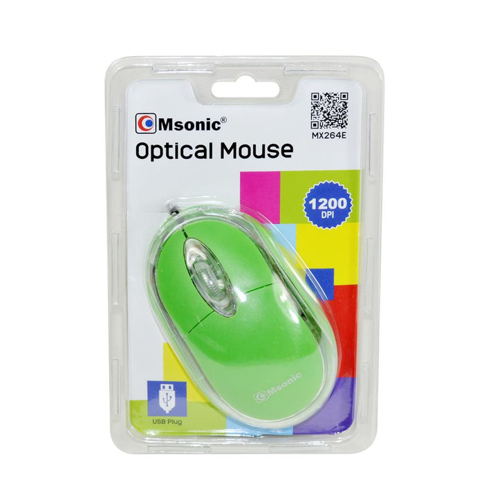 Optinė pelė MSONIC USB 1200dpi MX264E Žalia