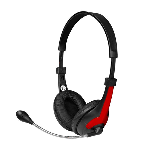 Stereo ausinės su mikrofonu MSONIC Garsumo valdymas MH538KR juoda-raudonos