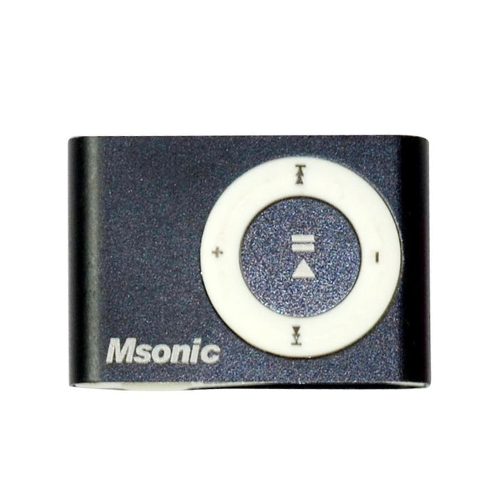 MP3 grotuvas su kortelių skaitytuvu Msonic, ausinės, miniUSB kabelis, juodas