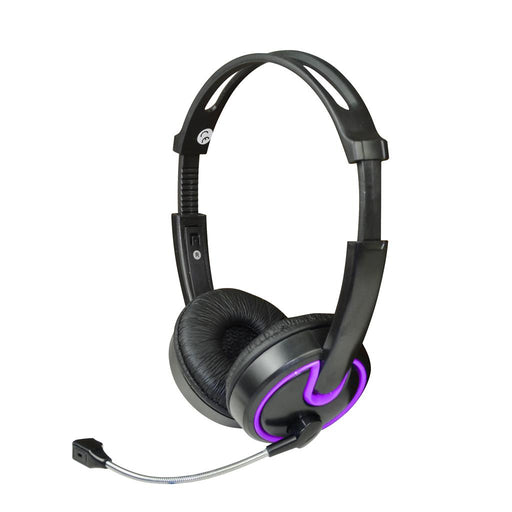 Stereo ausinės su mikrofonu MSONIC Garsumo valdymas MH563KU juoda-purpurinės