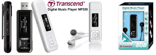MP3 grotuvas Transcend MP330 8GB Baltas, FM radijas, 1'' OLED ekranas