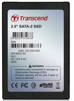 SSD Transcend 64GB SATA2, 265/225MBs, 64MB cache, 7mm