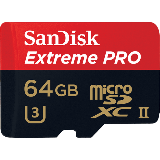 SANDISK EXTREME PRO microSDXC 64 GB 275MB/s Class 10 U3 UHS-II + adapter USB 3.0