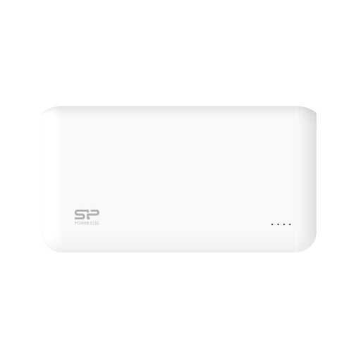 Silicon Power S150 Power Bank 15000mAH, dual output USB, LED, White