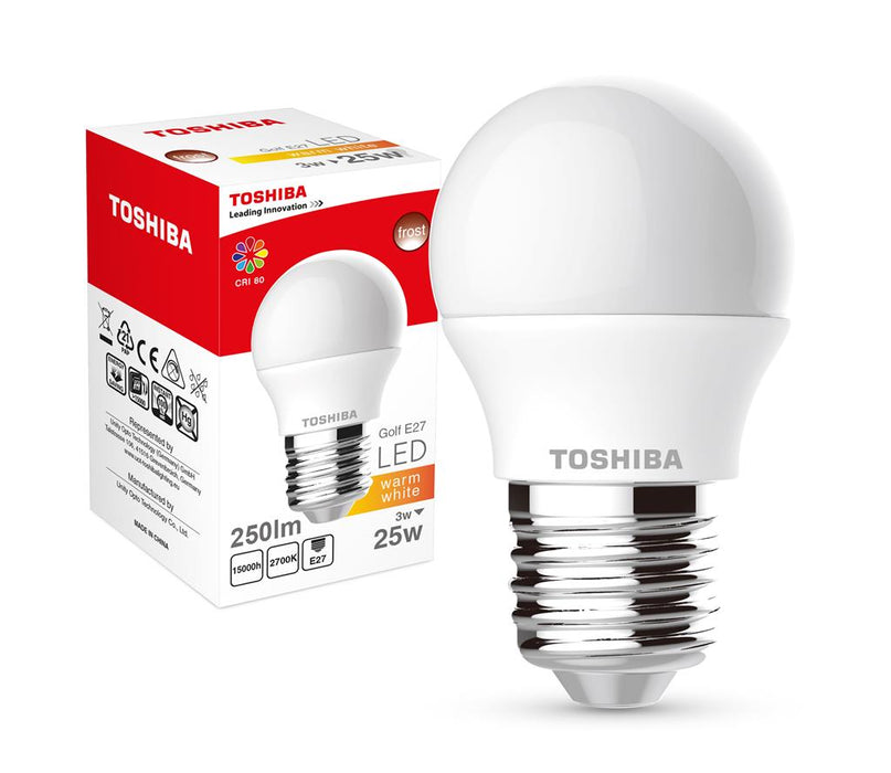 LED Lamp TOSHIBA Golf | 3W (25W) 250lm 2700K 80Ra ND E27