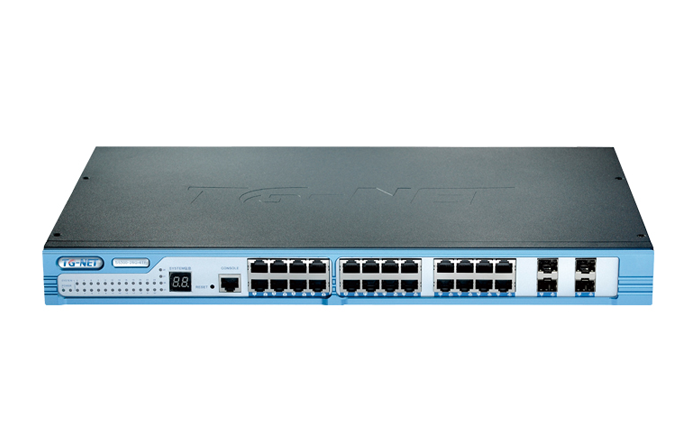 TG-Net GbE Managed Switch 24 x 1000BaseT , 4 x SFP, 10GbE option