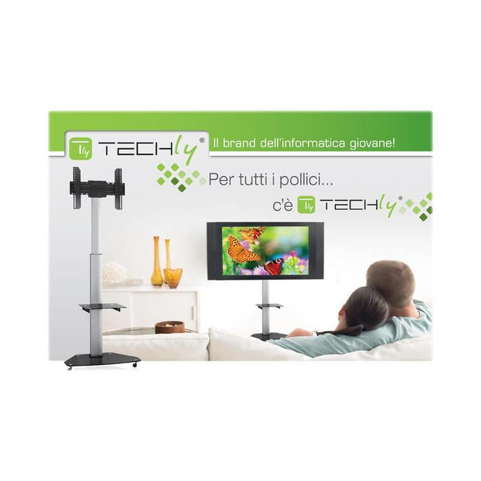 Mobilus stovas Techly skirtas TV LCD/LED/Plasma 37''-70'' VESA, pivot, regulioj.