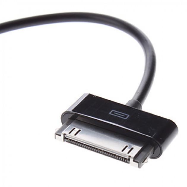 Techly USB 2.0 kabelis skirtas Samsung Galaxy Tab, juodas, 1,2m