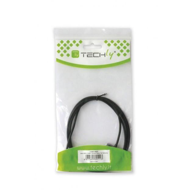 Techly USB 2.0 kabelis skirtas Samsung Galaxy Tab, juodas, 1,2m