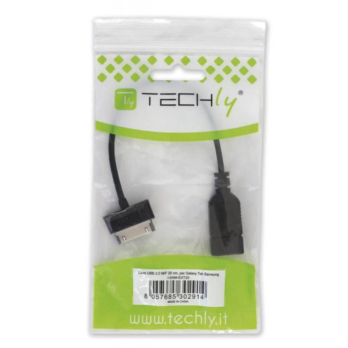 Techly USB OTG adapteris skirtas Samsung Galaxy Tab, juodas, 20cm
