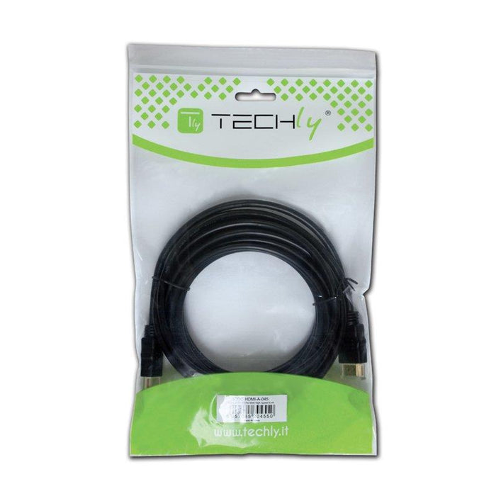 Techly Monitoriaus kabelis HDMI-HDMI M/M 1.4 Ethernet, ekranuotas, 5m, juodas