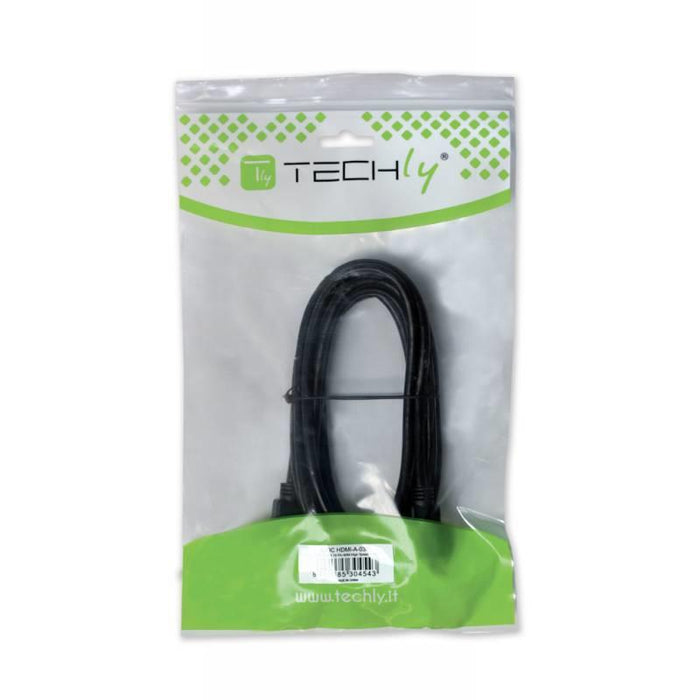 Techly Monitoriaus kabelis HDMI-HDMI M/M 1.4 Ethernet, ekranuotas, 2m, juodas