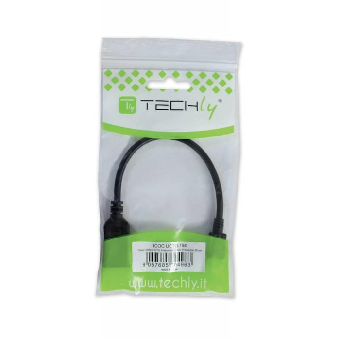 Techly kabelis USB  2.0 OTG micro-B/M --> A/F