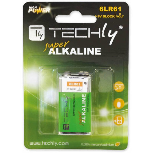 Šarminė baterija Techly 9V 6LR61 PP3 1 vnt.