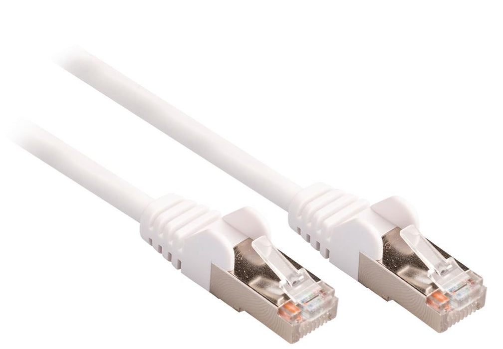SF/UTP CAT5e tinklo kabelis, kištukinė jungtis – kištukinė jungtis 0.25 m balta