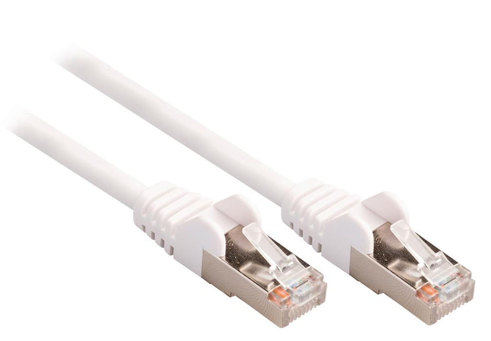 SF/UTP CAT5e tinklo kabelis, kištukinė jungtis – kištukinė jungtis 7.50 m balta