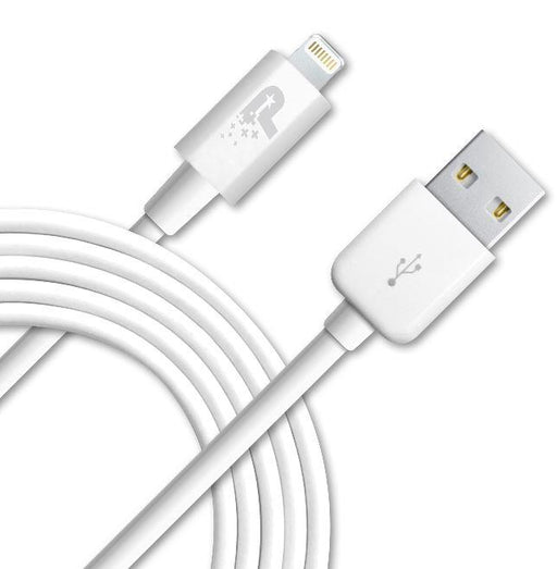 Kabelis Patriot Sync and Charge Lightning USB (sk. iPhone, iPad, iPod) baltas
